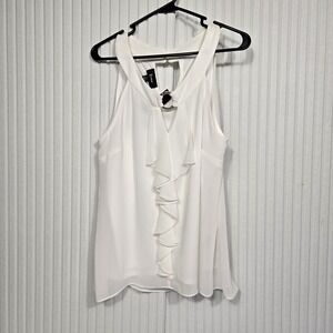 B Wear Sleeveless Ruffled‎ Blouse, Size L
